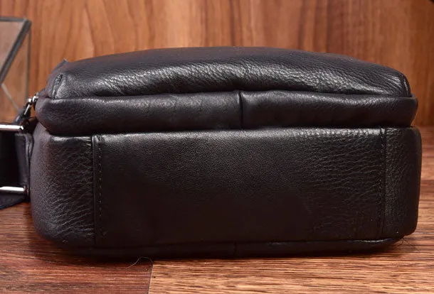 Genuine Leather Messenger Bag Cool Chest Bag Crossbody Bag Travel Bag Hiking Bag for men