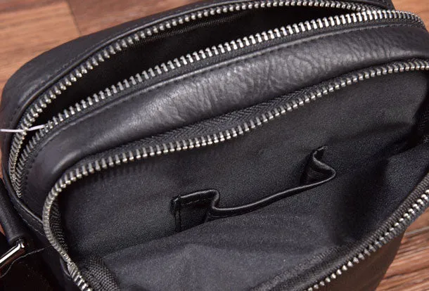 Genuine Leather Messenger Bag Cool Chest Bag Crossbody Bag Travel Bag Hiking Bag for men