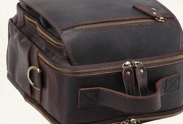 Genuine Leather Messenger Bag Cool Chest Bag Crossbody Bag Travel Bag Hiking Bag for men