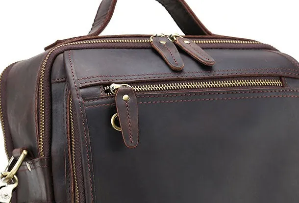 Genuine Leather Messenger Bag Cool Chest Bag Crossbody Bag Travel Bag Hiking Bag for men