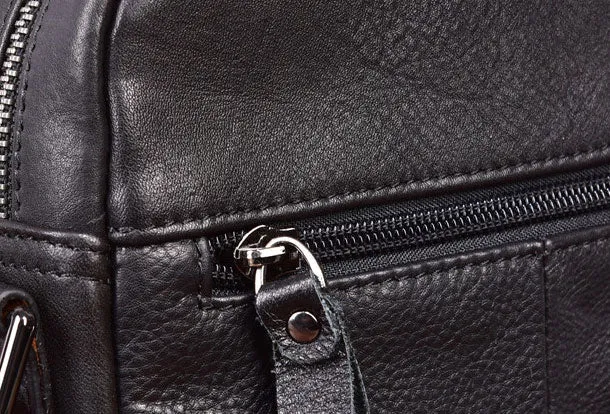 Genuine Leather Messenger Bag Cool Chest Bag Crossbody Bag Travel Bag Hiking Bag for men