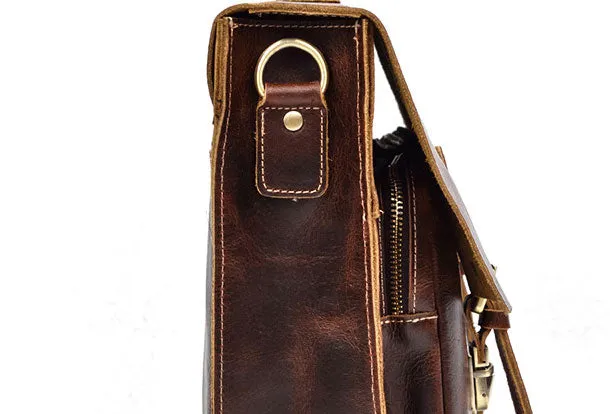 Genuine Leather Messenger Bag Cool Chest Bag Sling Bag Crossbody Bag Travel Bag Hiking Bag for men