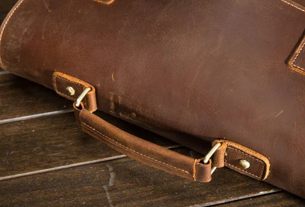 Genuine Leather Messenger Bag Cool Chest Bag Sling Bag Crossbody Bag Travel Bag Hiking Bag for men