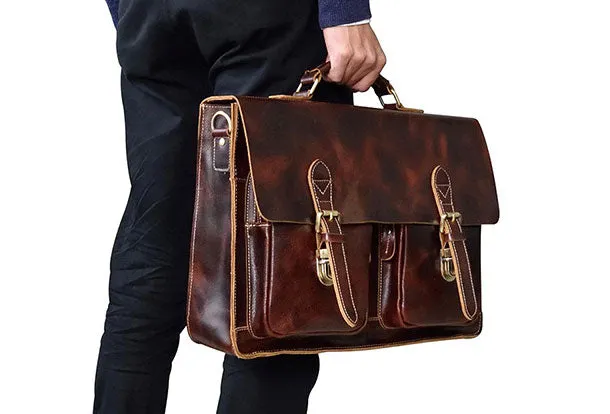 Genuine Leather Messenger Bag Cool Chest Bag Sling Bag Crossbody Bag Travel Bag Hiking Bag for men