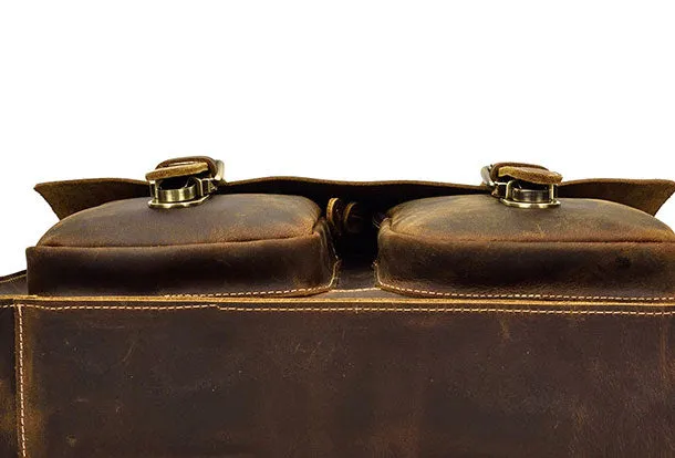 Genuine Leather Messenger Bag Cool Chest Bag Sling Bag Crossbody Bag Travel Bag Hiking Bag for men