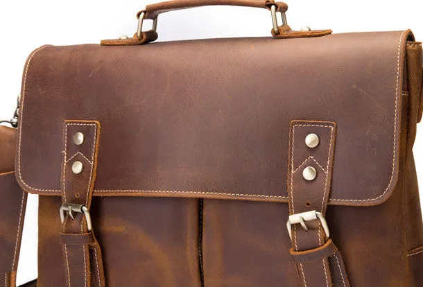 Genuine Leather Messenger Bag Cool Chest Bag Sling Bag Crossbody Bag Travel Bag Hiking Bag for men