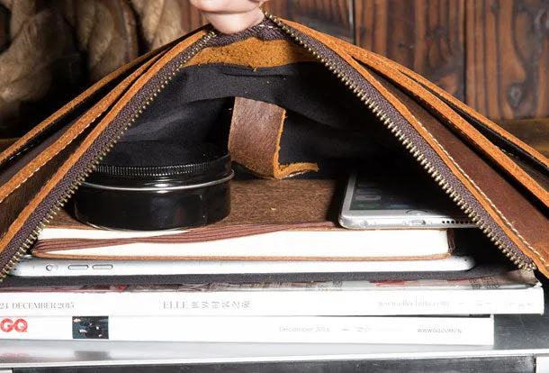 Genuine Leather Messenger Bag Cool Chest Bag Sling Bag Crossbody Bag Travel Bag Hiking Bag for men