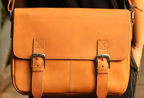 Genuine Leather Messenger Bag Cool Chest Bag Sling Bag Crossbody Bag Travel Bag Hiking Bag for men