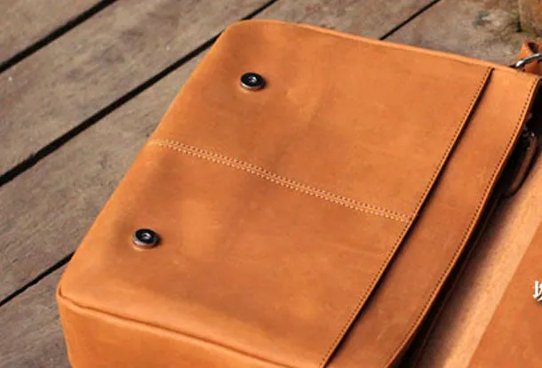 Genuine Leather Messenger Bag Cool Chest Bag Sling Bag Crossbody Bag Travel Bag Hiking Bag for men