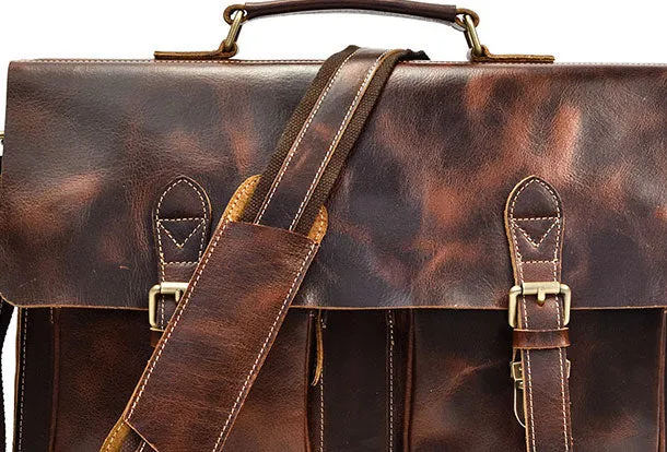 Genuine Leather Messenger Bag Cool Chest Bag Sling Bag Crossbody Bag Travel Bag Hiking Bag for men