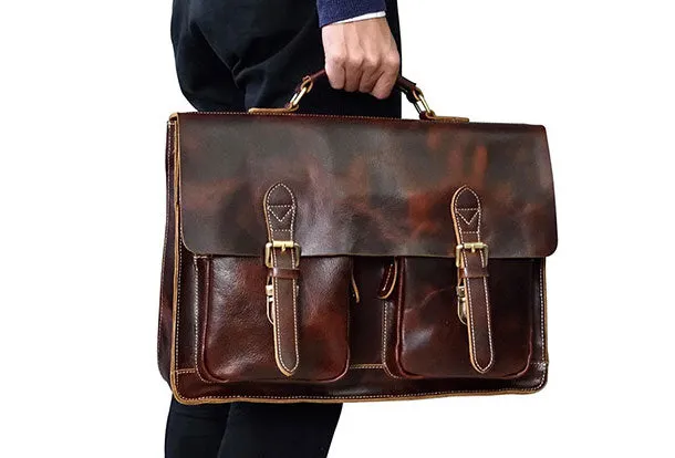 Genuine Leather Messenger Bag Cool Chest Bag Sling Bag Crossbody Bag Travel Bag Hiking Bag for men