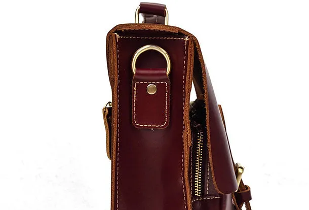 Genuine Leather Messenger Bag Cool Chest Bag Sling Bag Crossbody Bag Travel Bag Hiking Bag for men