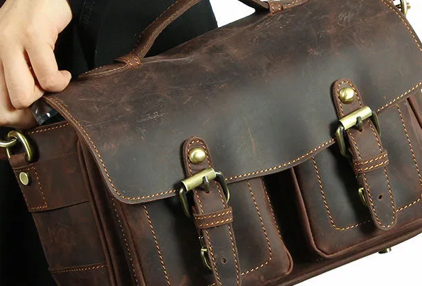 Genuine Leather Messenger Bag Cross Body Cool Chest Bag Sling Bag Travel Bag Hiking Bag For Men