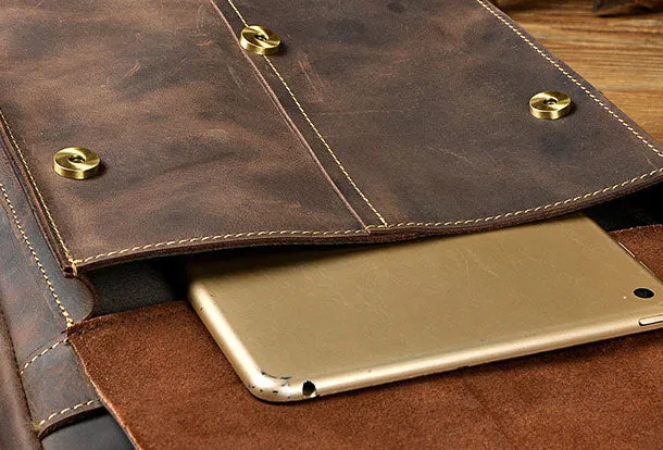 Genuine Leather Messenger Bag Cross Body Cool Chest Bag Sling Bag Travel Bag Hiking Bag For Men