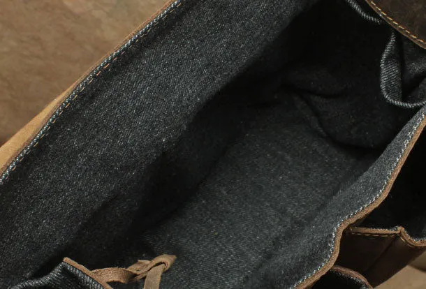 Genuine Leather Messenger Bag Cross Body Cool Chest Bag Sling Bag Travel Bag Hiking Bag For Men