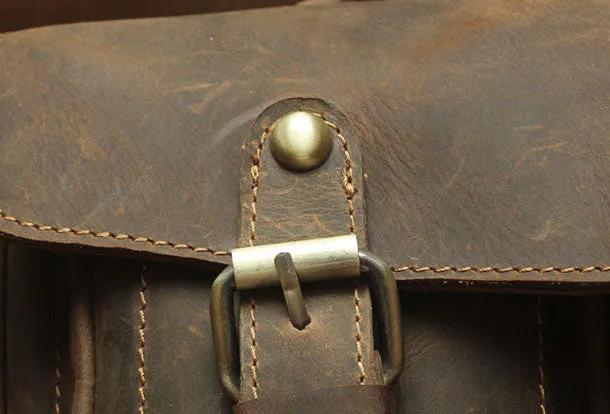 Genuine Leather Messenger Bag Cross Body Cool Chest Bag Sling Bag Travel Bag Hiking Bag For Men