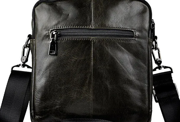 Genuine Leather Messenger Bag Cross Body Cool Chest Bag Sling Bag Travel Bag Hiking Bag For Men