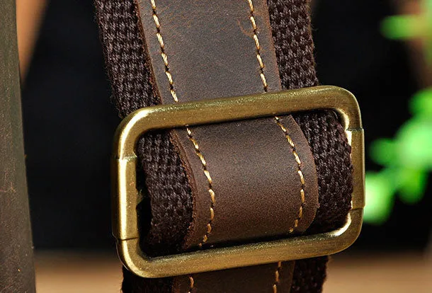 Genuine Leather Messenger Bag Cross Body Cool Chest Bag Sling Bag Travel Bag Hiking Bag For Men