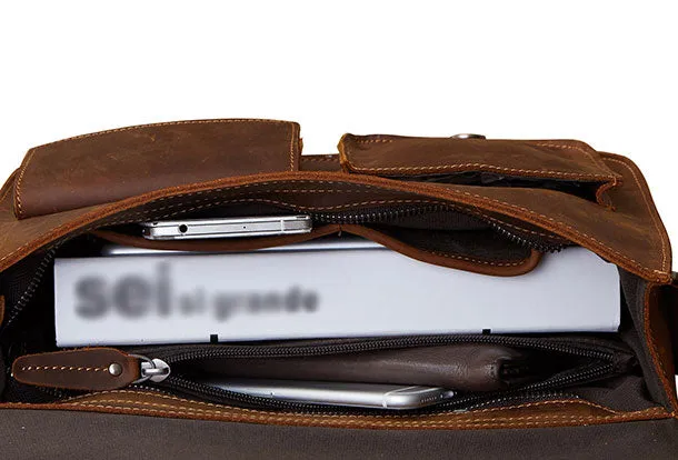 Genuine Leather Messenger Bag Cross Body Cool Chest Bag Sling Bag Travel Bag Hiking Bag For Men