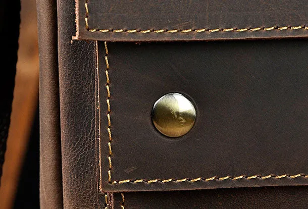 Genuine Leather Messenger Bag Cross Body Cool Chest Bag Sling Bag Travel Bag Hiking Bag For Men