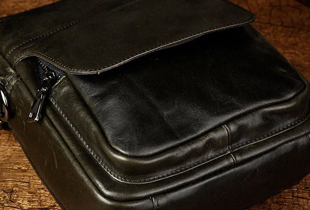 Genuine Leather Messenger Bag Cross Body Cool Chest Bag Sling Bag Travel Bag Hiking Bag For Men