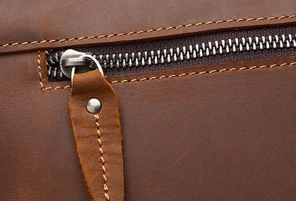 Genuine Leather Messenger Bag Cross Body Cool Chest Bag Sling Bag Travel Bag Hiking Bag For Men