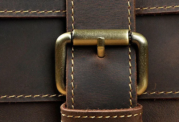 Genuine Leather Messenger Bag Cross Body Cool Chest Bag Sling Bag Travel Bag Hiking Bag For Men