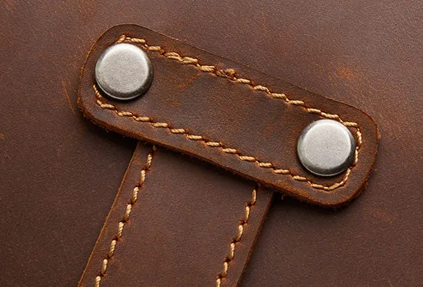 Genuine Leather Messenger Bag Cross Body Cool Chest Bag Sling Bag Travel Bag Hiking Bag For Men