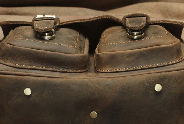 Genuine Leather Messenger Bag Cross Body Cool Chest Bag Sling Bag Travel Bag Hiking Bag For Men