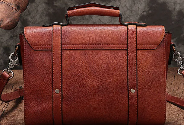 Genuine Leather Messenger Bag Mens Chest Bag Bike Bag Cycling Bag Cool iPad Bag for men