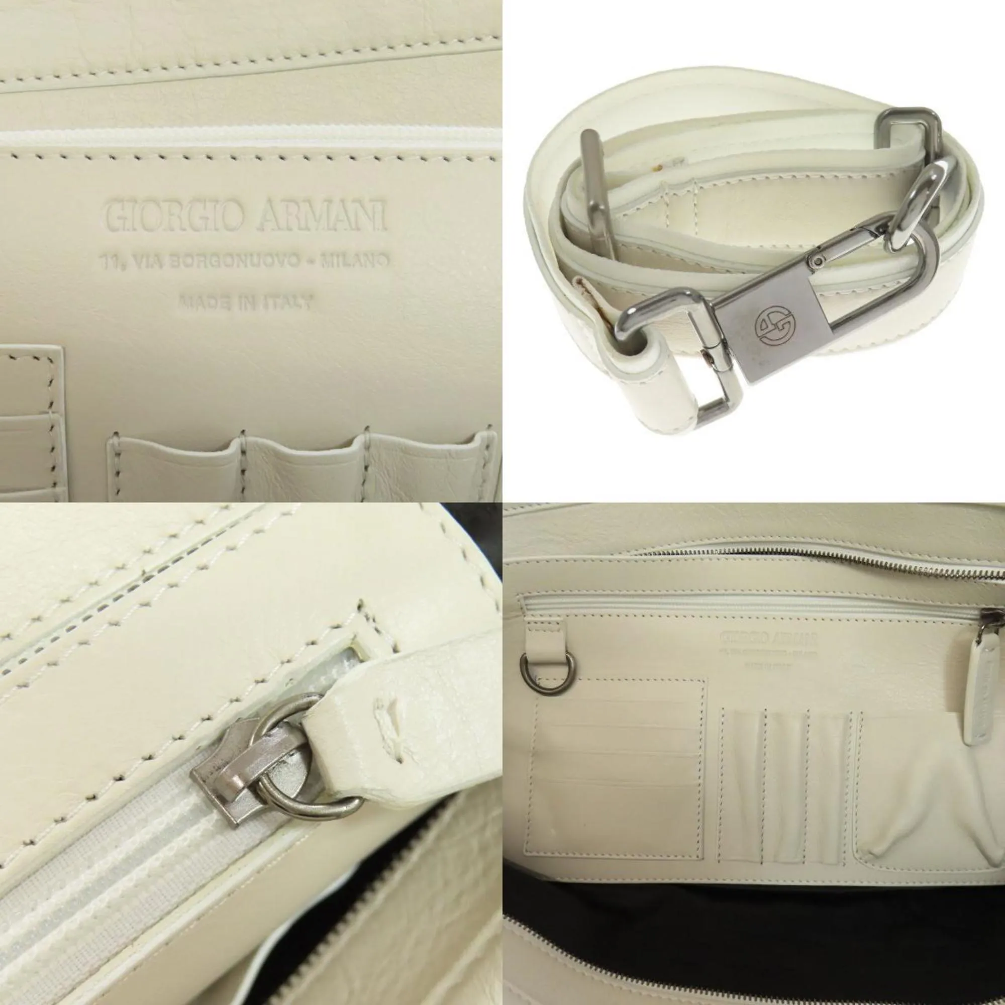 Giorgio Armani Leather Tote Bag (Pre-Owned)