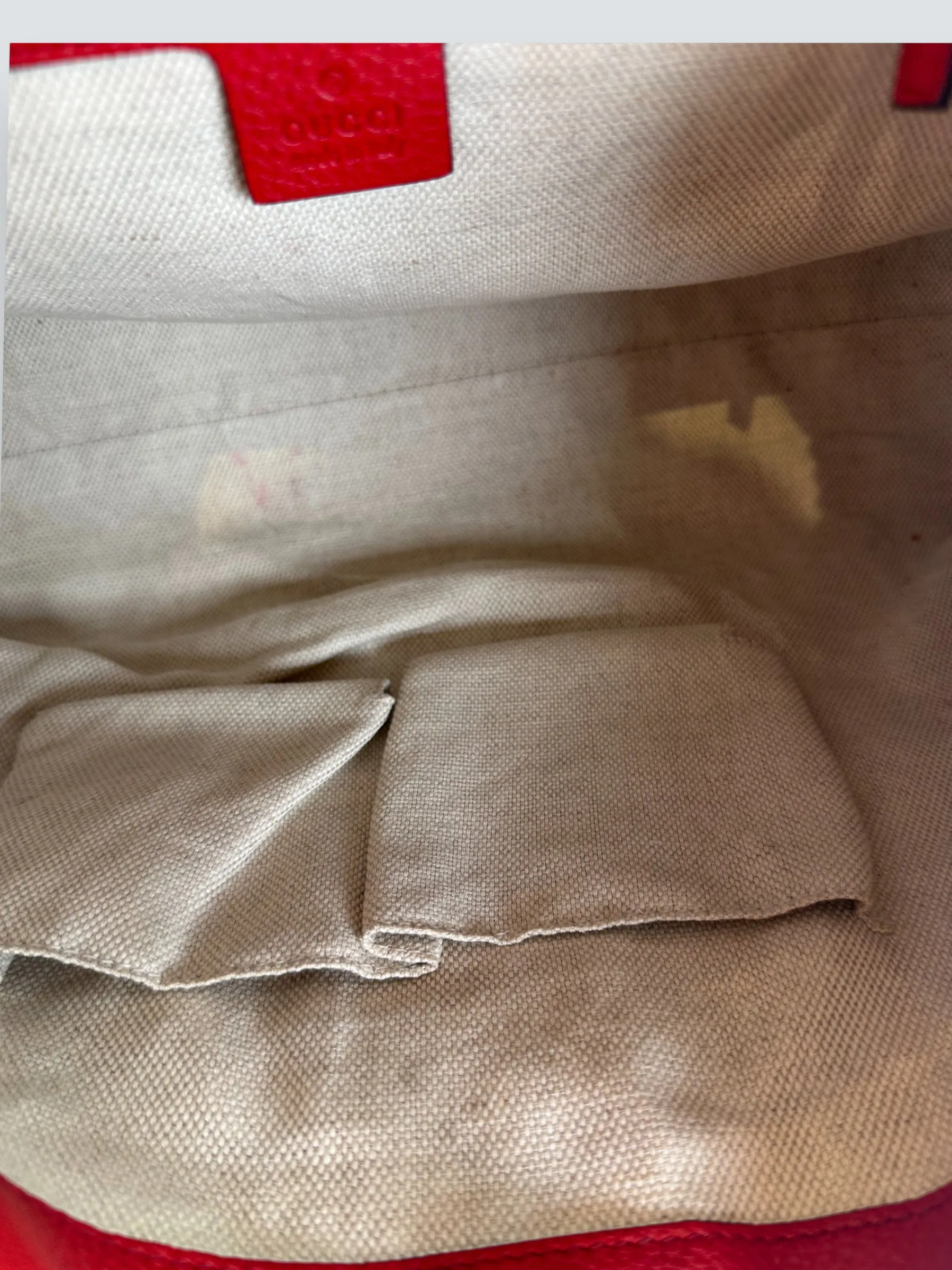 Gucci Red Leather SoHo Tote