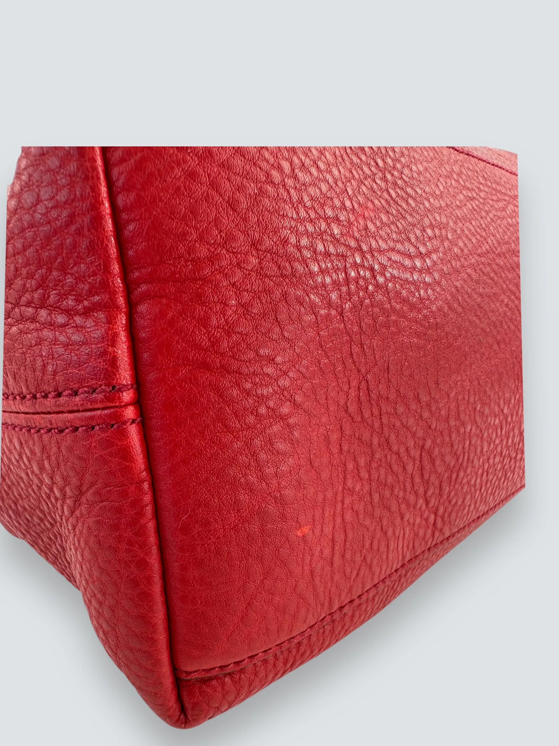 Gucci Red Leather SoHo Tote