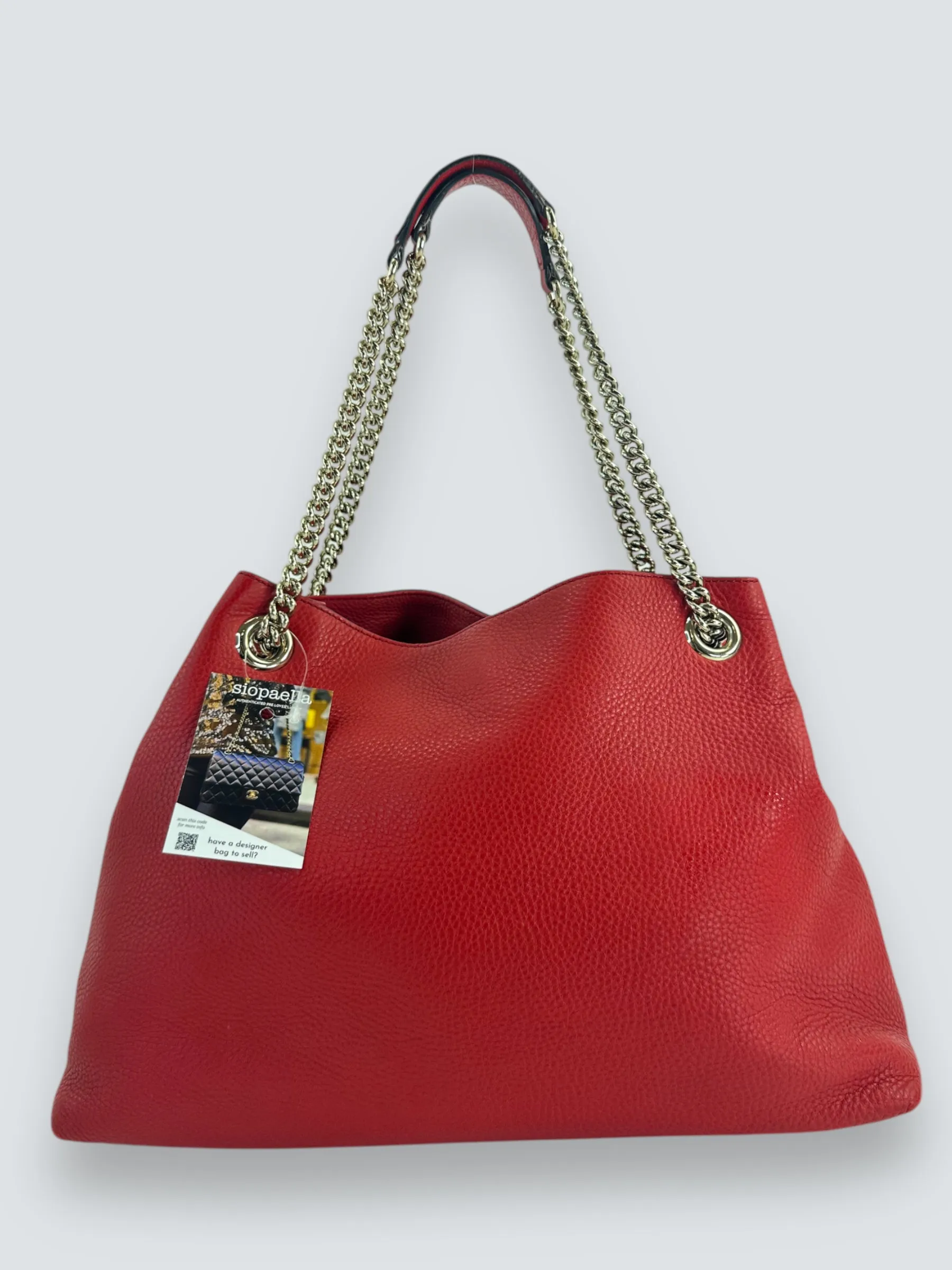 Gucci Red Leather SoHo Tote