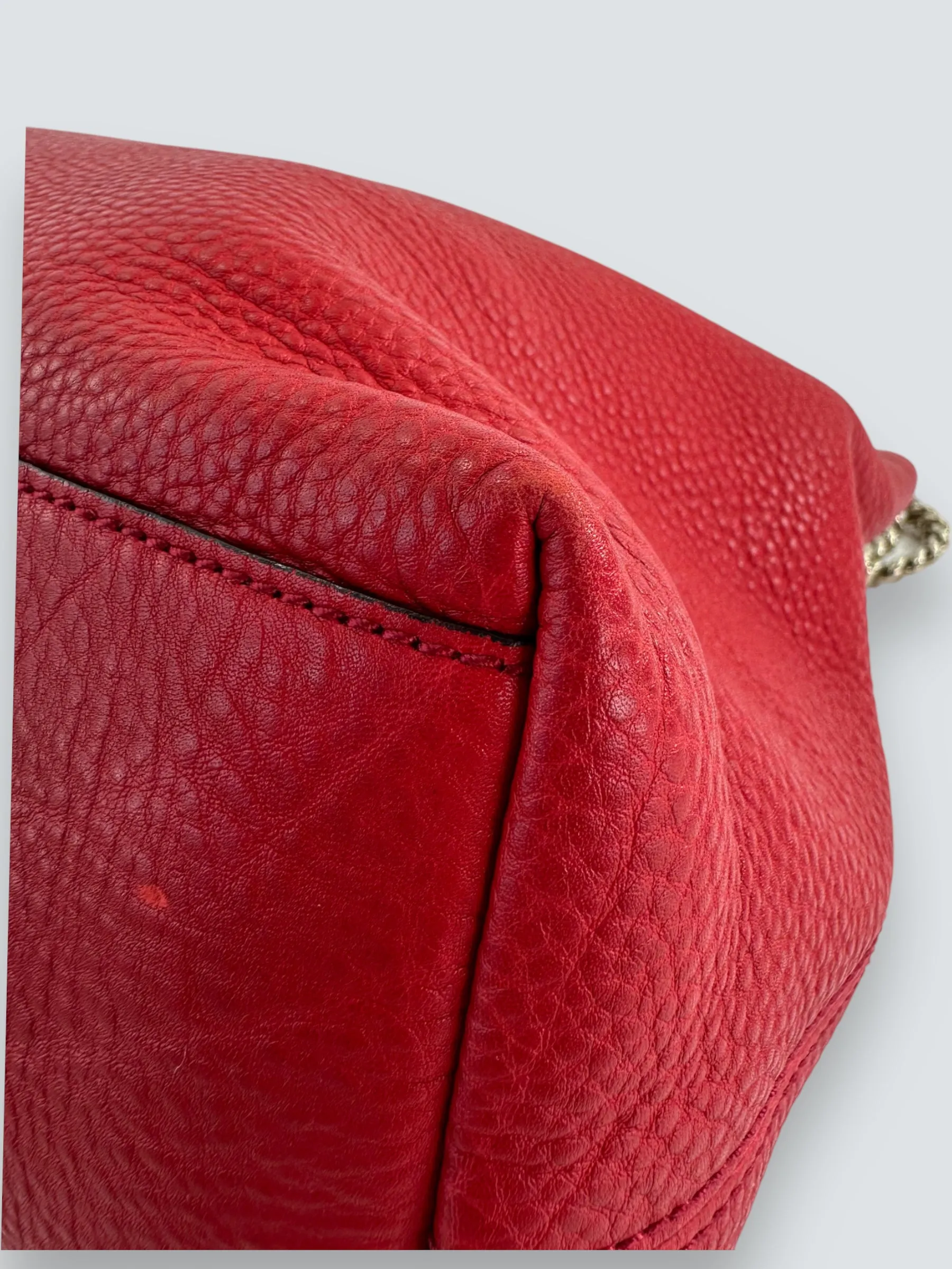 Gucci Red Leather SoHo Tote