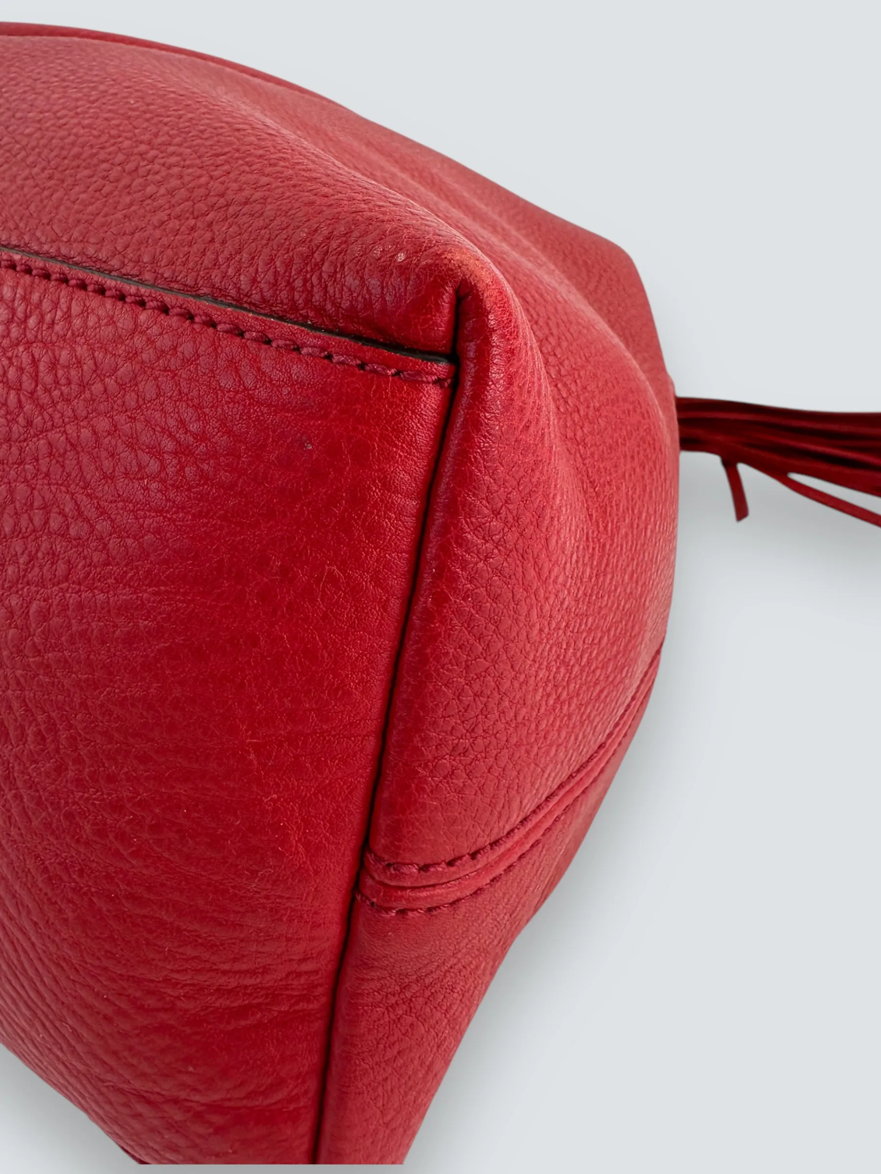 Gucci Red Leather SoHo Tote