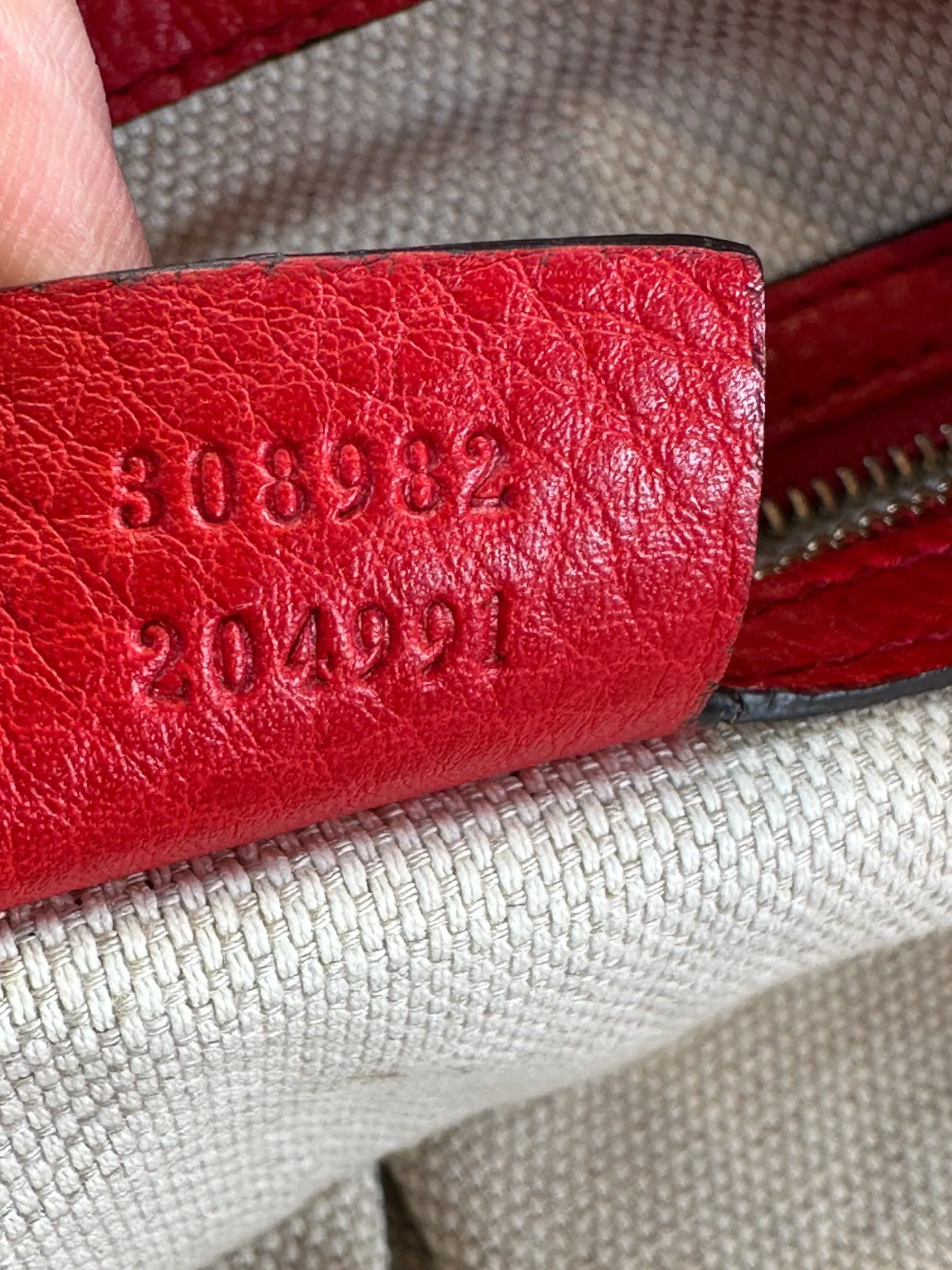 Gucci Red Leather SoHo Tote