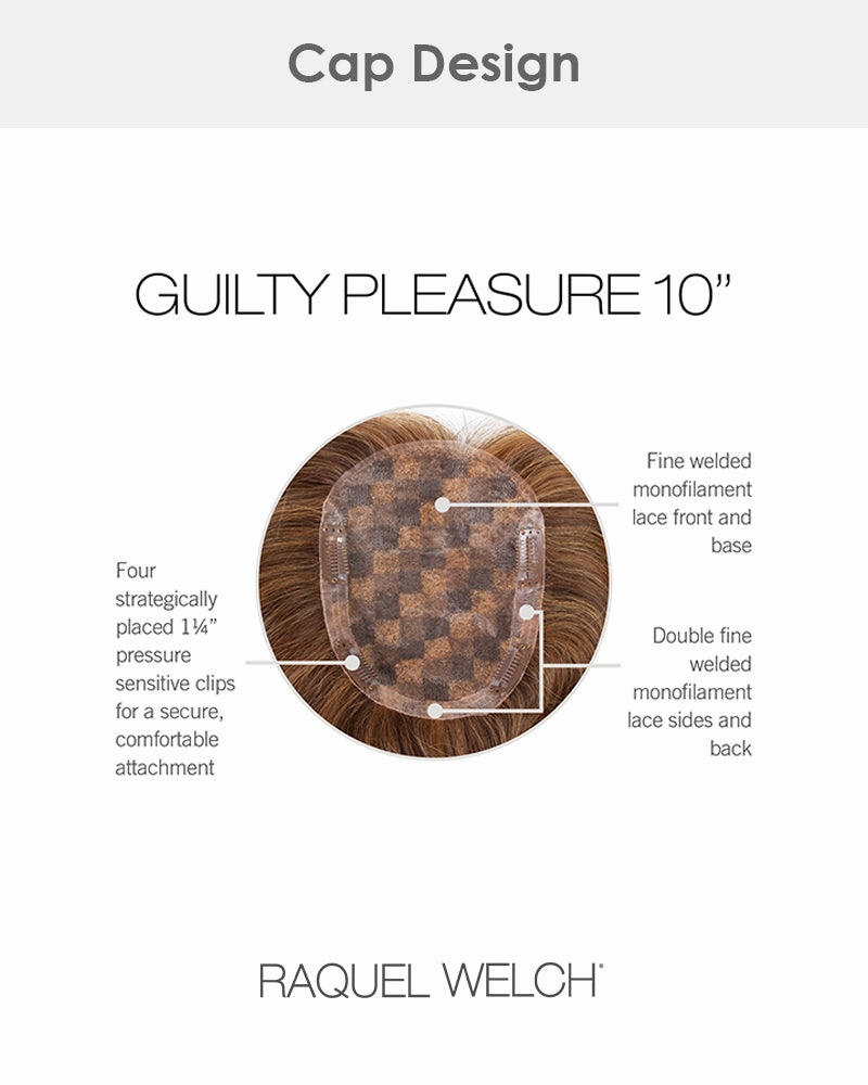 Guilty Pleasure 10 inch | Lace Front & Monofilament Remy Human Hair Topper by Raquel Welch