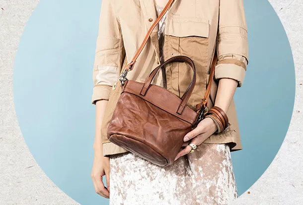 Handmade Genuine Leather Handbag Bag Crossbody Bag Shoulder Bag Purse For Women