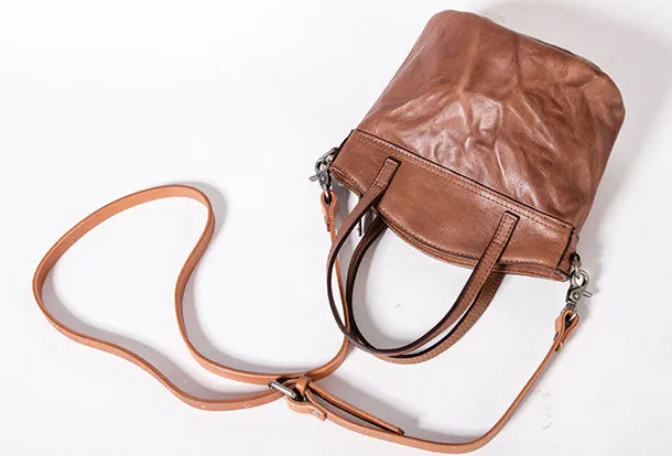 Handmade Genuine Leather Handbag Bag Crossbody Bag Shoulder Bag Purse For Women