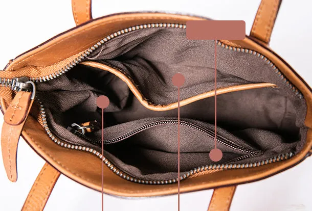 Handmade Genuine Leather Handbag Bag Crossbody Bag Shoulder Bag Purse For Women