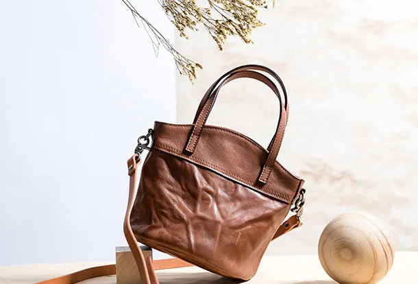 Handmade Genuine Leather Handbag Bag Crossbody Bag Shoulder Bag Purse For Women