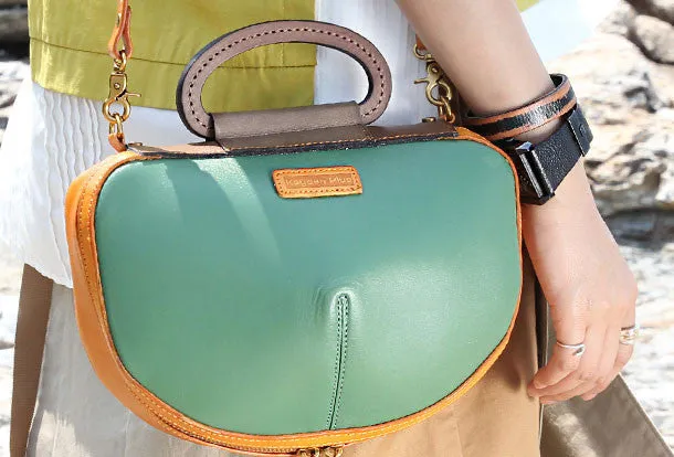 Handmade handbag Saddle purse leather crossbody bag purse shoulder bag for women