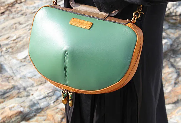 Handmade handbag Saddle purse leather crossbody bag purse shoulder bag for women