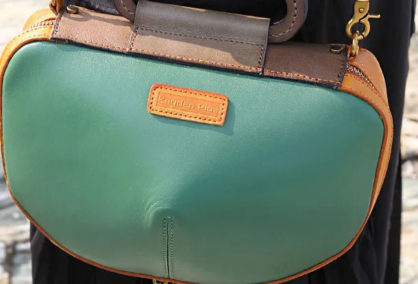 Handmade handbag Saddle purse leather crossbody bag purse shoulder bag for women