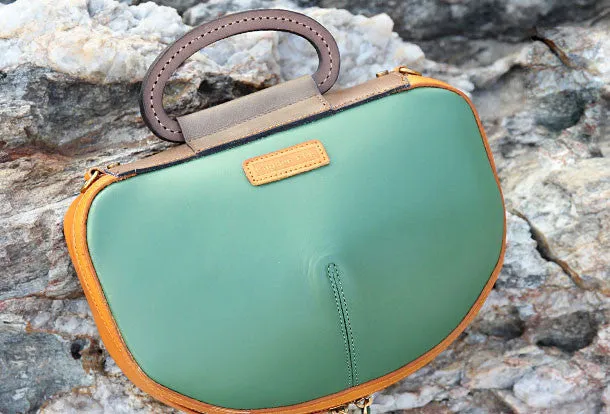 Handmade handbag Saddle purse leather crossbody bag purse shoulder bag for women