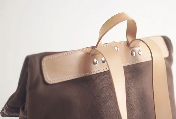 Handmade Leather backpack bag shoulder bag for women leather