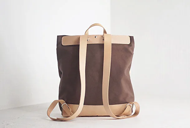 Handmade Leather backpack bag shoulder bag for women leather