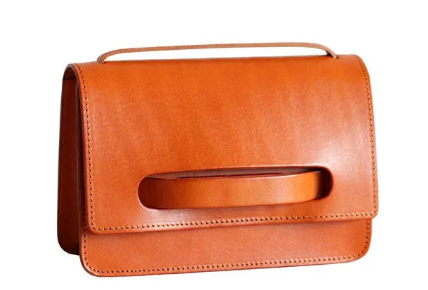 Handmade Leather bag purse cute for women leather shoulder bag crossbody bag