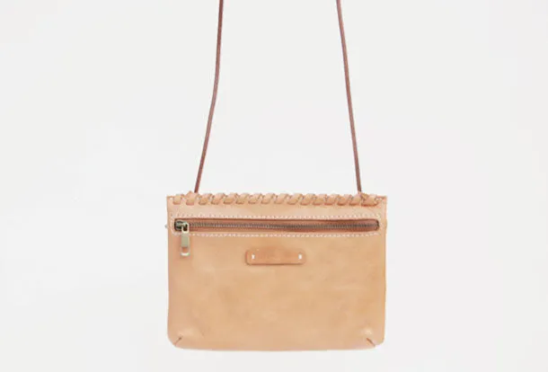 Handmade leather handbag beige shopper bag shoulder bag cossbody bag purse women